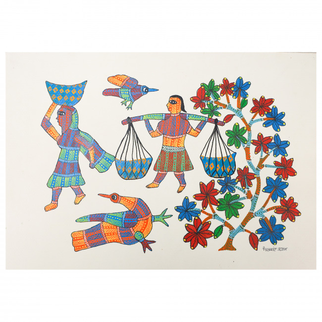 Handmade Paper Gond Painting
