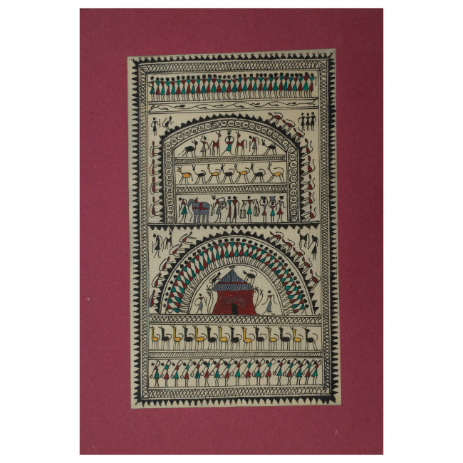 Handmade Saura Tassar Silk Painting