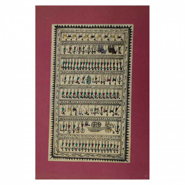 Handmade Saura Tassar Silk Painting