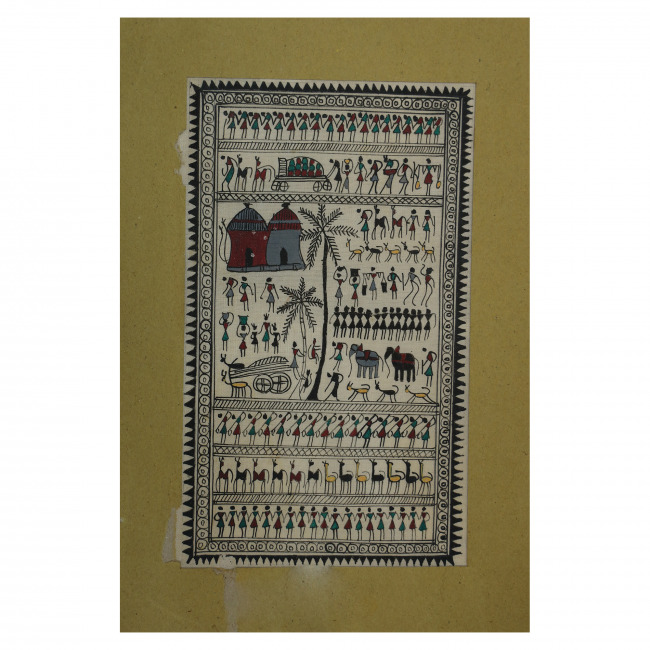 Handmade Saura Tassar Silk Painting