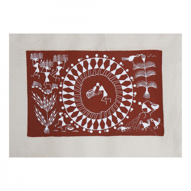 Handmade Warli Painting on Canvas