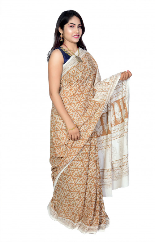 TRIBES INDIA HANDWOVEN COTTON SAREE