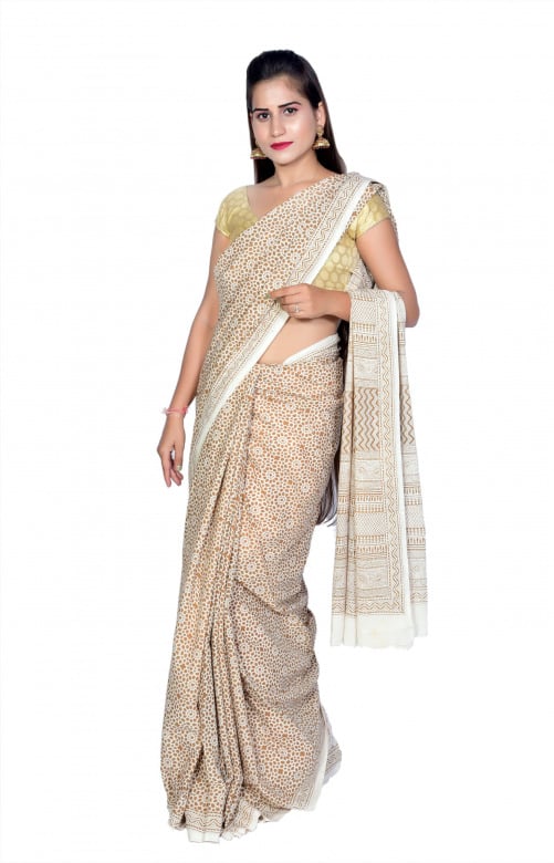 TRIBES INDIA HANDWOVEN COTTON SAREE