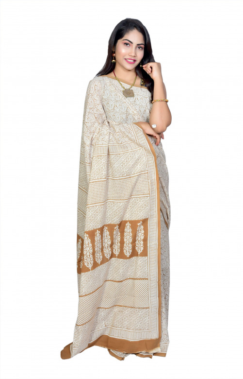 TRIBES INDIA HANDWOVEN COTTON SAREE