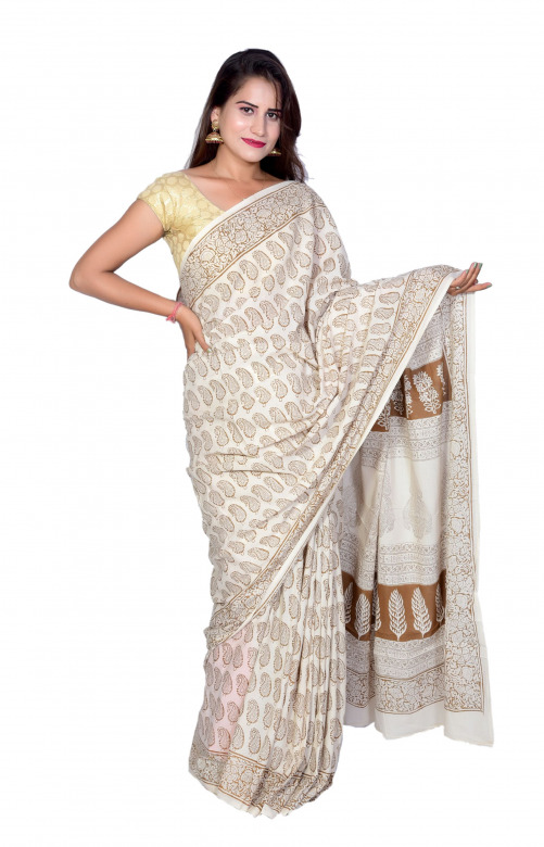 TRIBES INDIA HANDWOVEN COTTON SAREE
