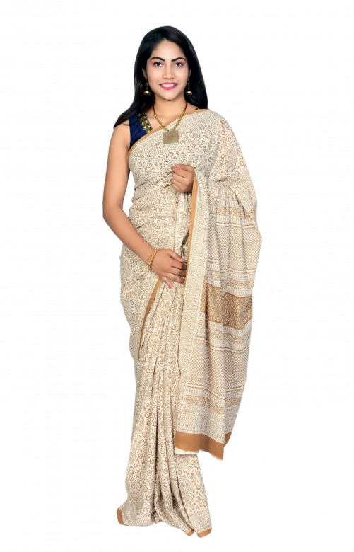TRIBES INDIA HANDWOVEN COTTON SAREE