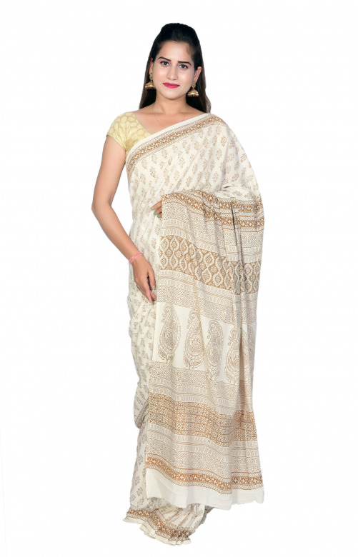 TRIBES INDIA HANDWOVEN COTTON SAREE