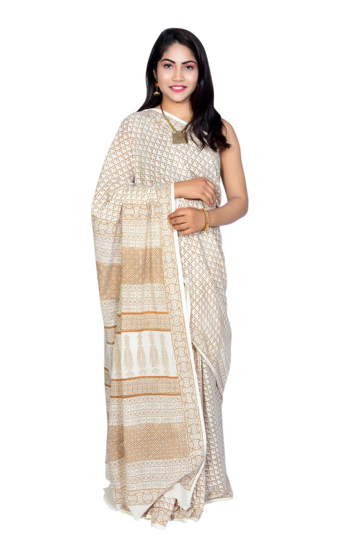 TRIBES INDIA HANDWOVEN COTTON SAREE