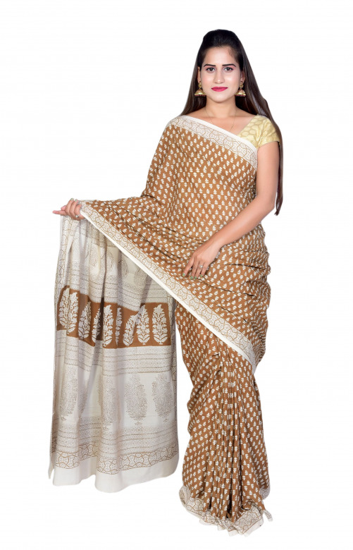 TRIBES INDIA HANDWOVEN COTTON SAREE