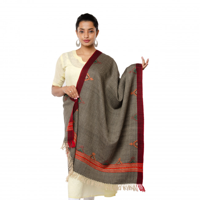 Handwoven Mangodu Multicolor Stole