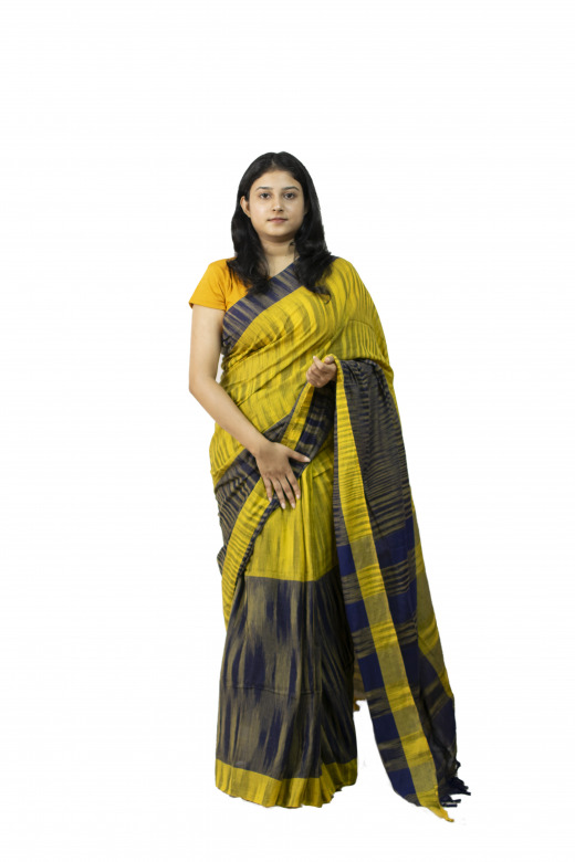 Handwoven Multicolor Cotton Saree
