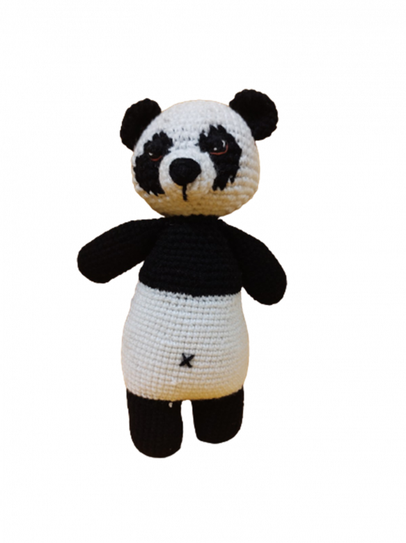 Hand Woven Pure wool Soft Toy Kungfu Panda Character