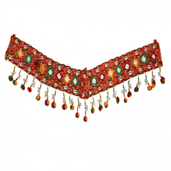 Tribes India Kodi Mirror Work Beaded Bandarwal Dori Door Hanging