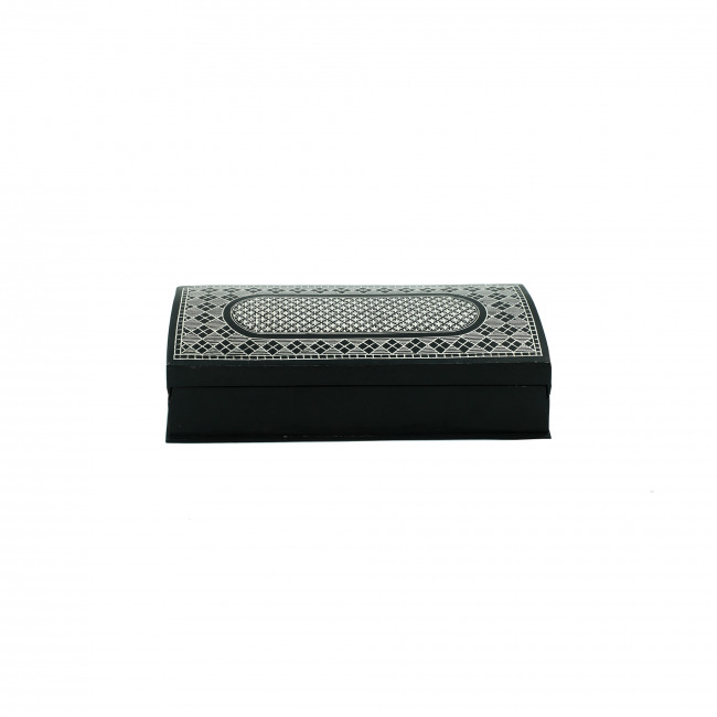 Handcrafted Bidriware Long Box – Star Design with Traditional Silver Tarkashi Work | Tribes India
