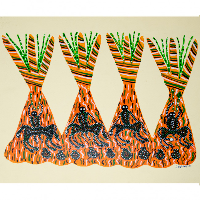 Painting Gond Paper