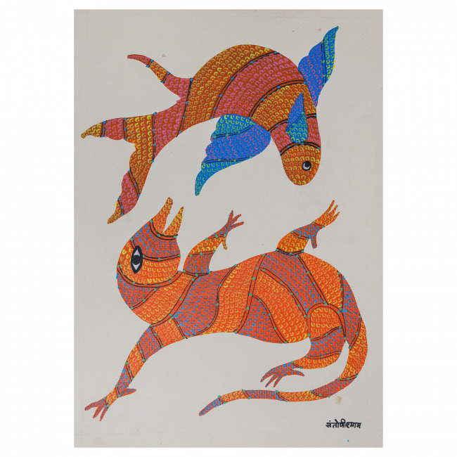 Handmade Gond Paper Painting – Traditional Tribal Folk Art from India | Tribes India
