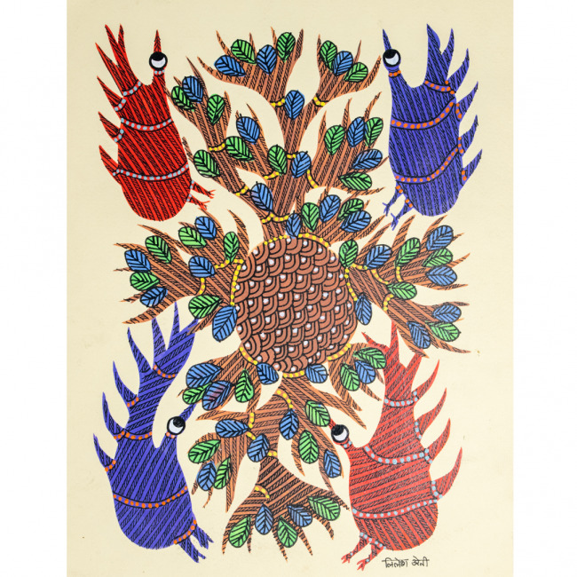 Painting Gond Paper