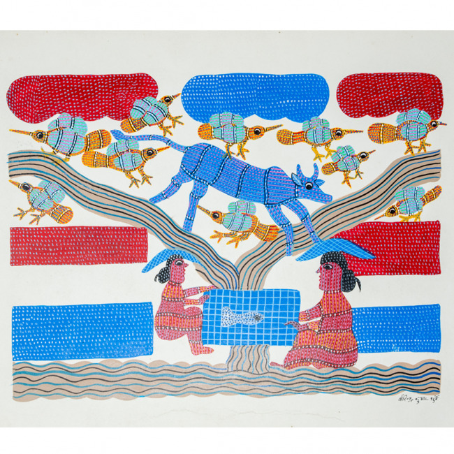 Painting Gond Paper