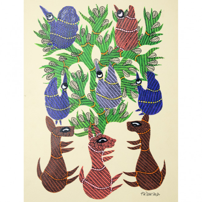 Painting Gond Paper