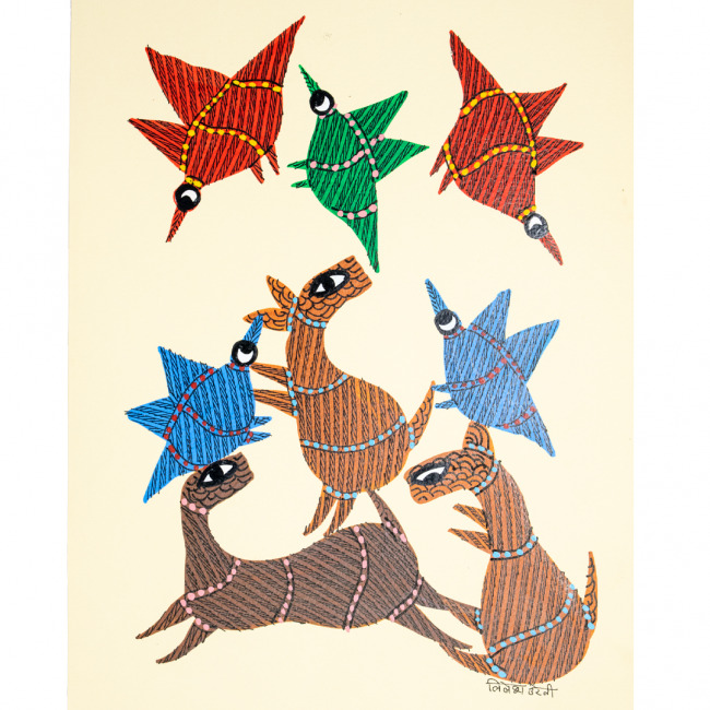 Painting Gond Paper