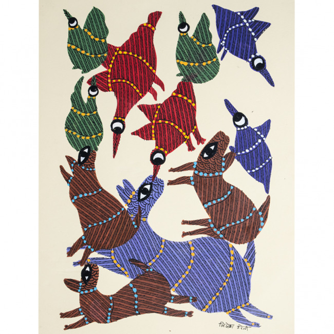 Painting Gond Paper
