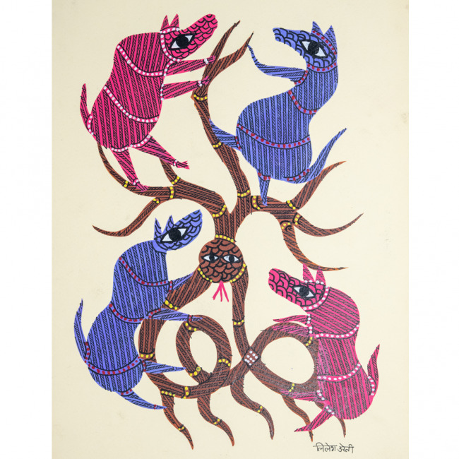 Painting Gond Paper