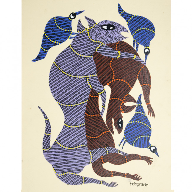 Painting Gond Paper