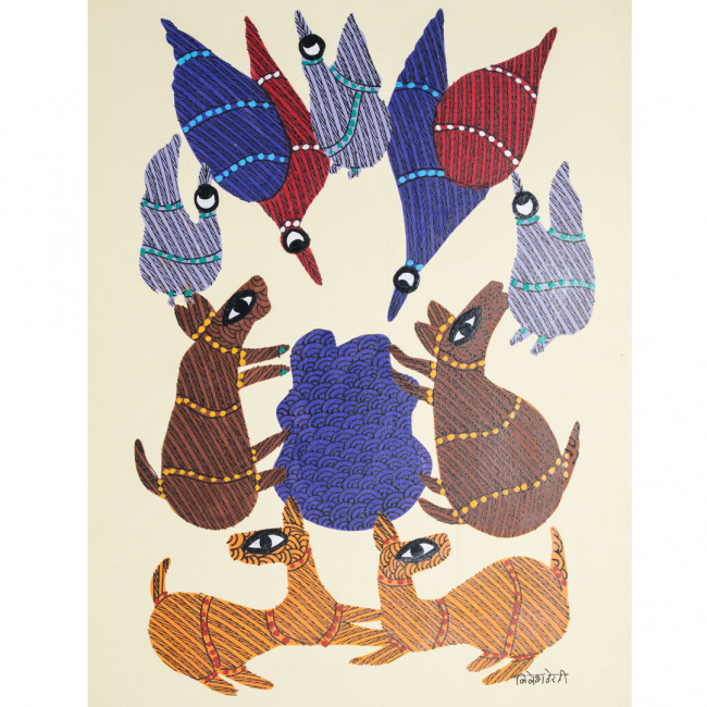 Painting Gond Paper