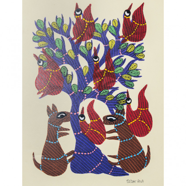 Painting Gond Paper