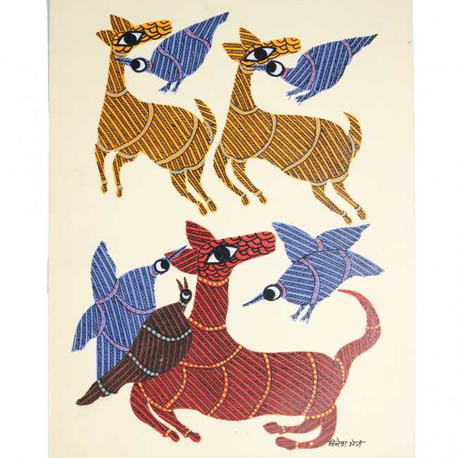 Painting Gond Paper