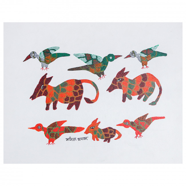 Handmade Gond Paper Painting – Traditional Tribal Folk Art from India | Tribes India