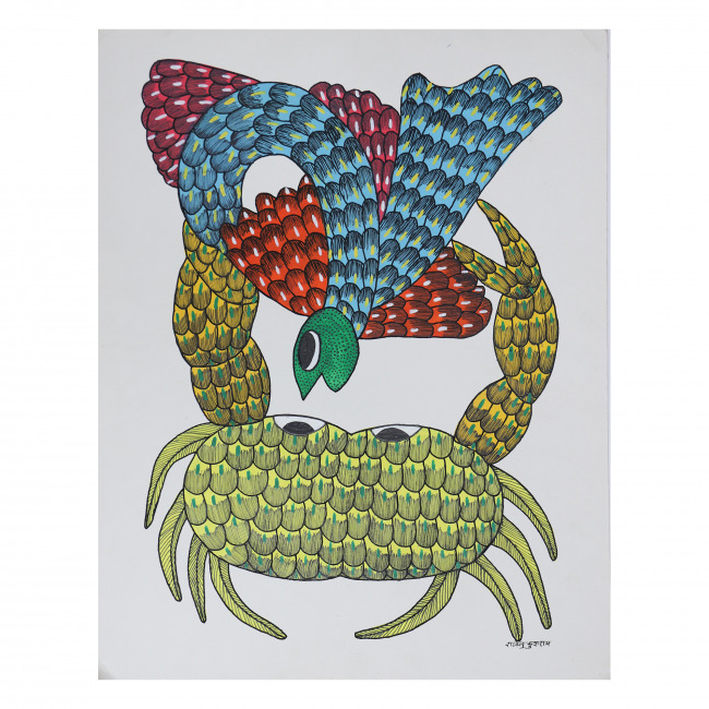 Handmade Gond Paper Painting – Traditional Tribal Folk Art from India | Tribes India