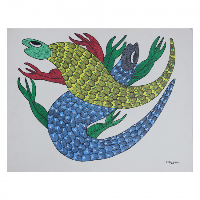 Handmade Gond Paper Painting – Traditional Tribal Folk Art from India | Tribes India