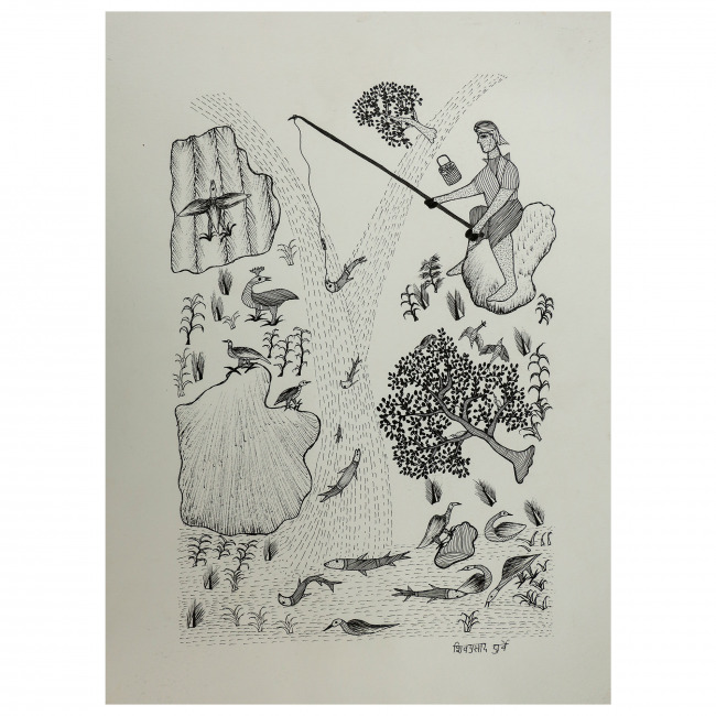 Handmade Paper Gond Painting