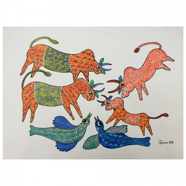 Handmade Paper Gond Painting