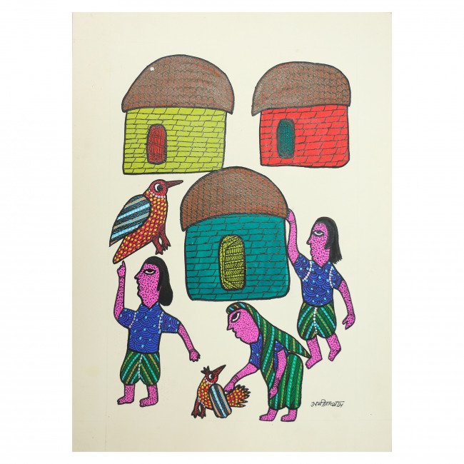 Handmade Paper Gond Painting