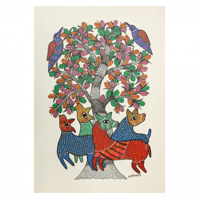 Handmade Paper Gond Painting