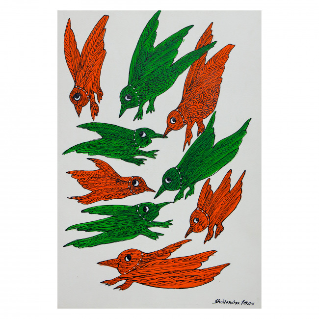 Handmade Gond Paper Painting – Traditional Tribal Folk Art from India | Tribes India
