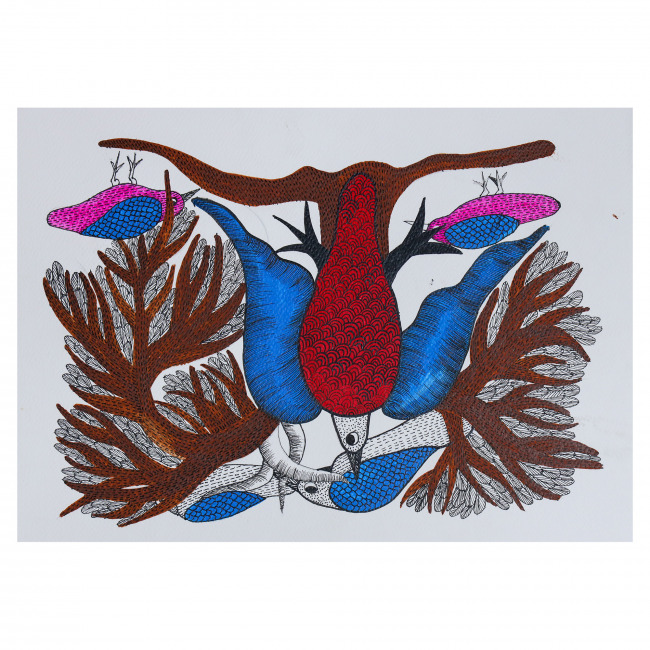 Handmade Gond Paper Painting – Traditional Tribal Folk Art from India | Tribes India