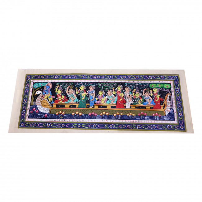 Handmade Saura Tussar Silk Painting