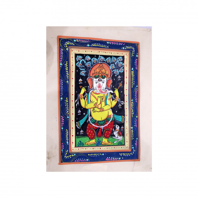 Handmade Saura Tussar Silk Painting