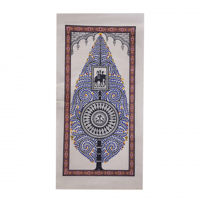 Handmade Saura Tussar Silk Painting