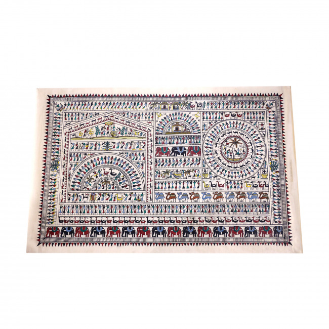 Handmade Saura Tussar Silk Painting