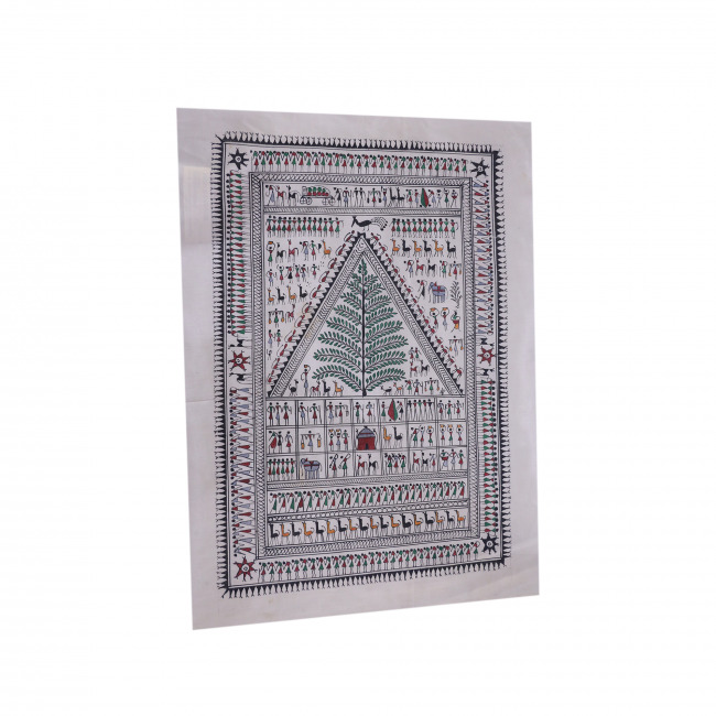 Handmade Saura Tussar Silk Painting