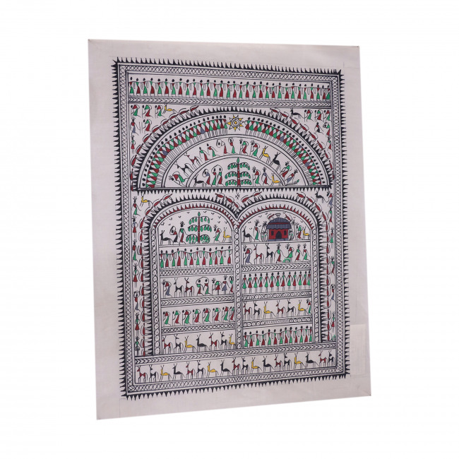 Handmade Saura Tussar Silk Painting