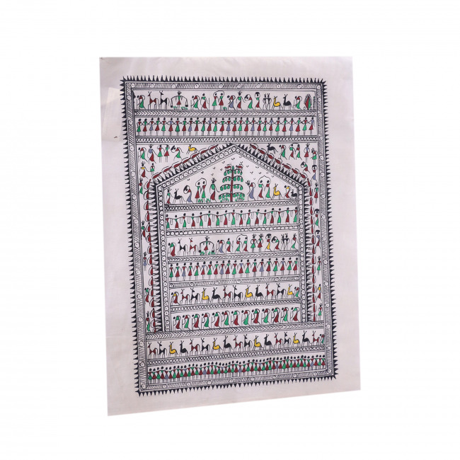 Handmade Saura Tussar Silk Painting