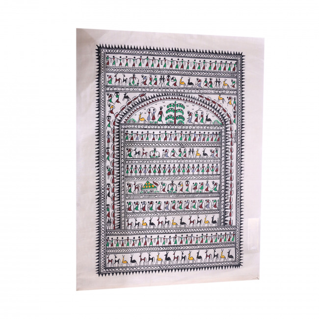 Handmade Saura Tussar Silk Painting