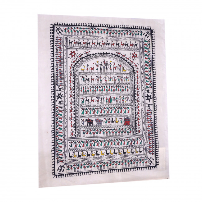 Handmade Saura Tussar Silk Painting