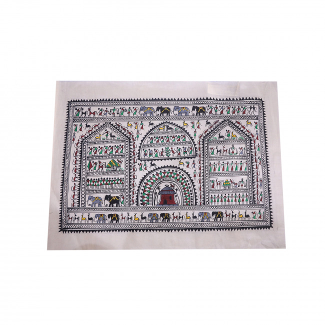 Handmade Saura Tussar Silk Painting