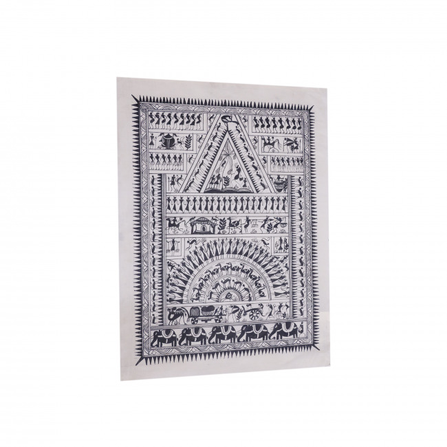 Handmade Saura Tussar Silk Painting